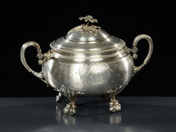 Zuccheriera Carlo X in argento