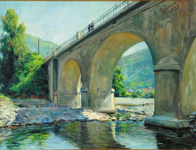 Berto Ferrari (1887-1965)il Ponte sullo Scrivia