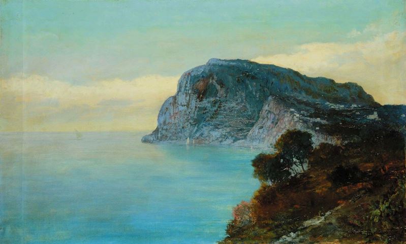 Cesare Bentivoglio (1868-1952) Balzo di Portofino  - Asta Dipinti del XIX e XX secolo - II - Cambi Casa d'Aste