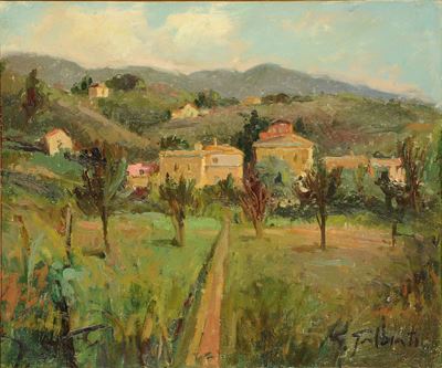 Giacinto Galbiati (1908-1992)veduta Campestre