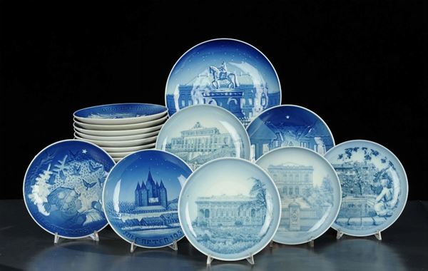 Lotto composto da piatti di Natale Copenhagen