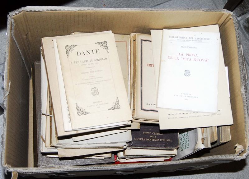 Lotto di libri a fascicoli di critica dantesca, prima metà del XX secolo  - Auction OnLine Auction 7-2013 - Cambi Casa d'Aste