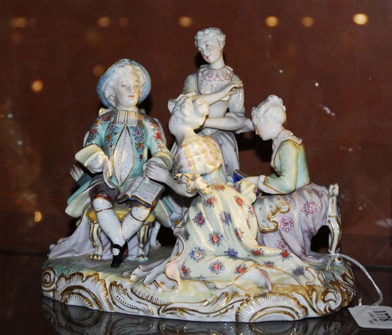 Gruppo in porcellana raffigurante Cupido  - Asta Antiquariato, Argenti e Dipinti Antichi - Cambi Casa d'Aste