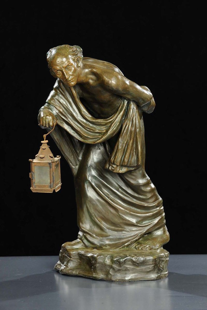 Achille Tamburlini (1873-?) Diogene  - Auction Antiquariato, Argenti e Dipinti Antichi - Cambi Casa d'Aste