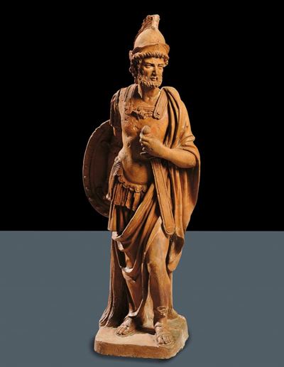 Scultura in Terracotta Raffigurante Marte, XVII Secolo