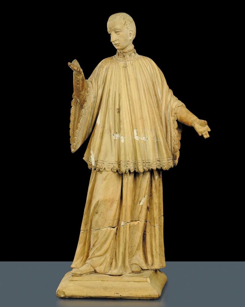 Scultura in terracotta raffigurante San Filippo dei Francesi, XVIII secolo  - Auction Antiquariato, Argenti e Dipinti Antichi - Cambi Casa d'Aste