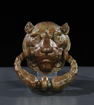 Battente in Bronzo a Guisa di Testa di Leone, XIX Secolo