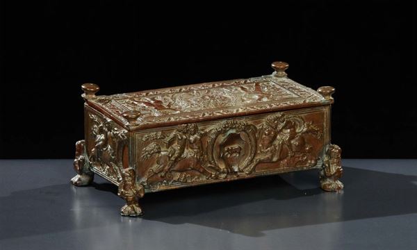Scatola calamaio in bronzo, Padova XVIII secolo