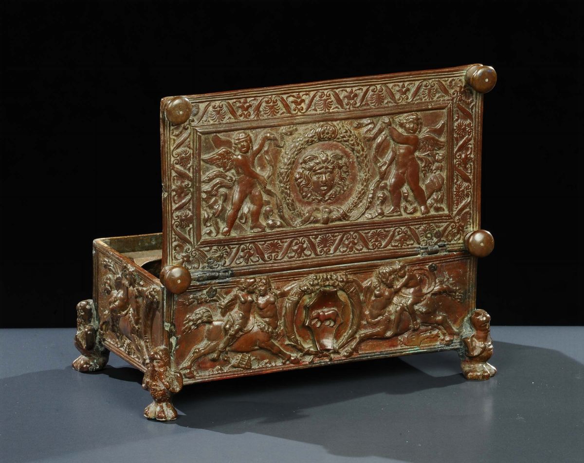 Scatola Calamaio in Bronzo, Padova XVIII Secolo