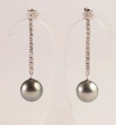 Pendenti con Diamanti e Perle Thaiti