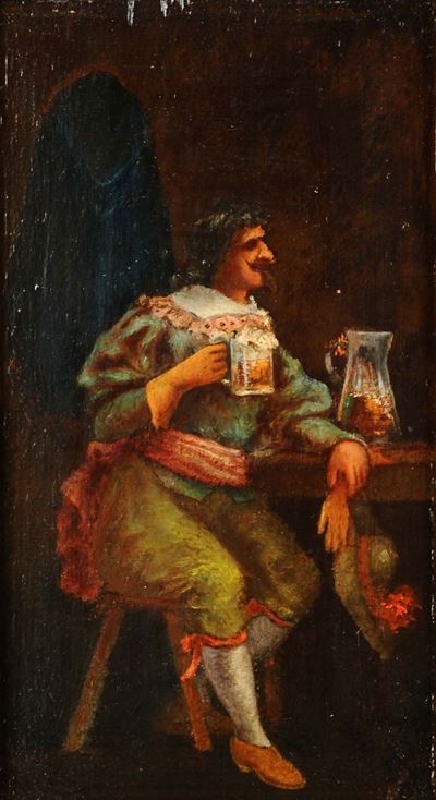Anonimo Francese degli Inizi del XX Secologentiluomo che Beve