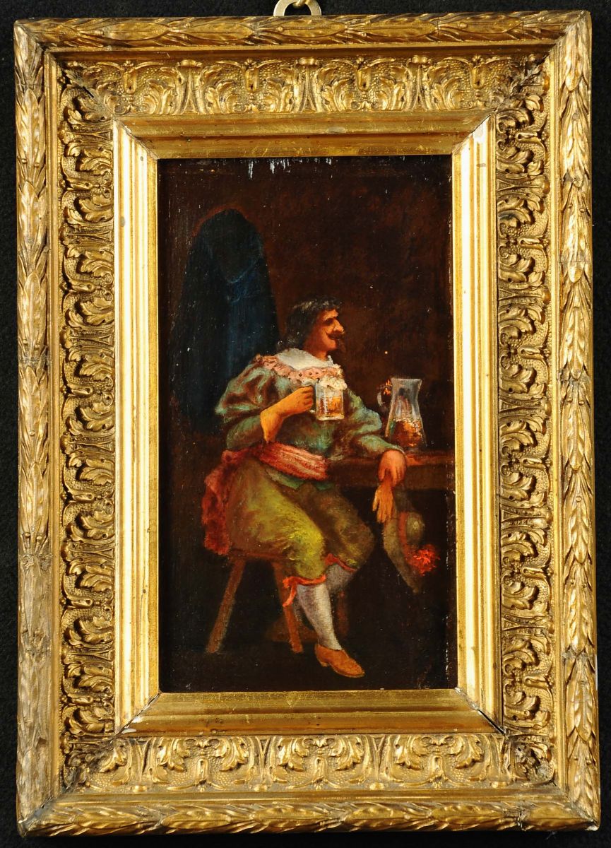 Anonimo Francese degli Inizi del XX Secologentiluomo che Beve