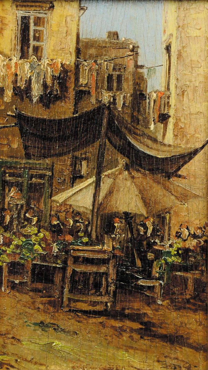 Fernando del Basso (1897-1971)scene di Mercato