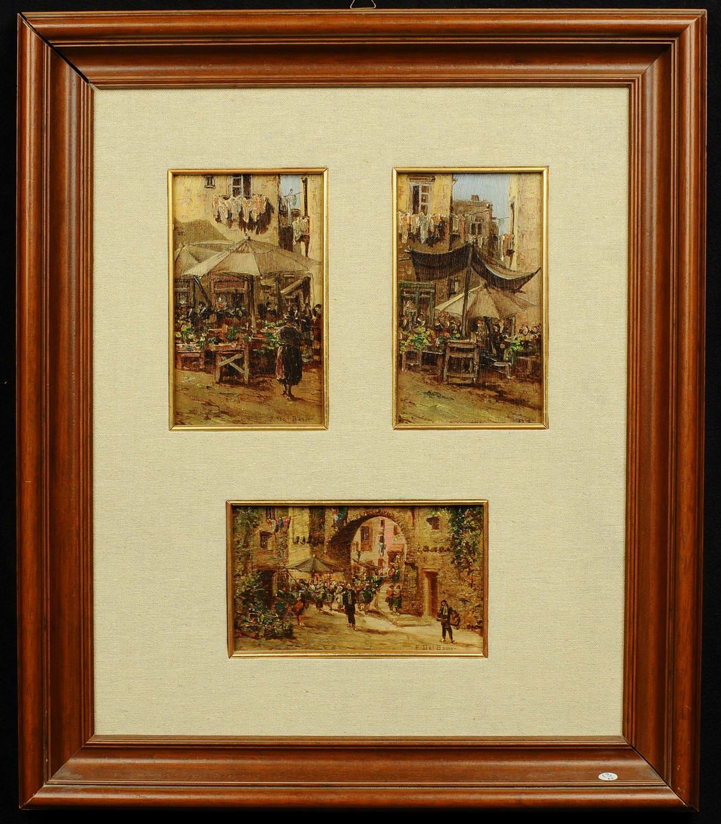 Fernando del Basso (1897-1971)scene di Mercato