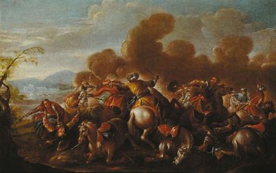 Francesco Simonini (1686-1755), Cerchia Discena di Battagliascena di Battaglia