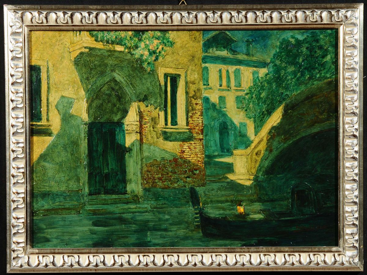 Rodolfo Paoletti (1866-1930)gondola sul Canal Grande a Venezia