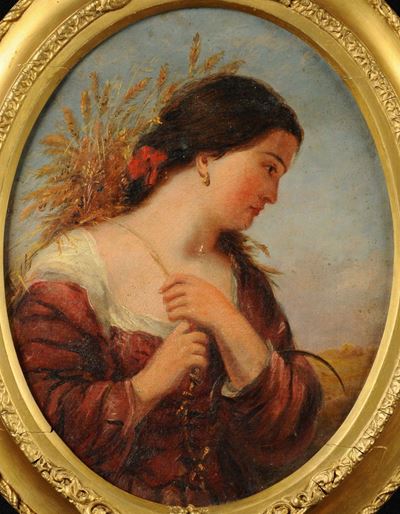 Scuola Francese del XIX Secolodonna con Grano
