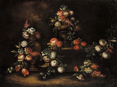 Gasparo Lopez Detto dei Fiori (1650-1732), Cerchia Dinatura Morta Floreale