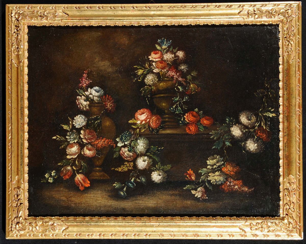 Gasparo Lopez Detto dei Fiori (1650-1732), Cerchia Dinatura Morta Floreale