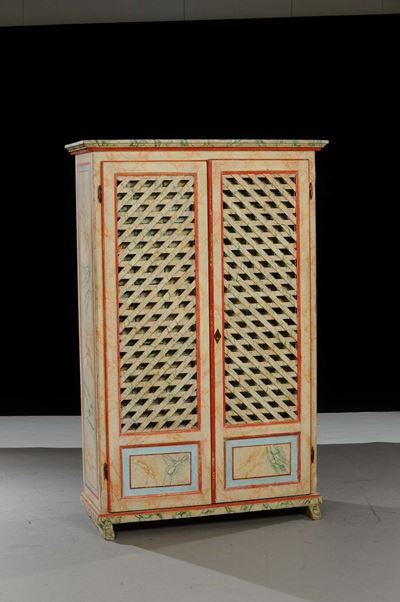 Armadio da Erboristeria in Legno Laccato, Spagna 1950