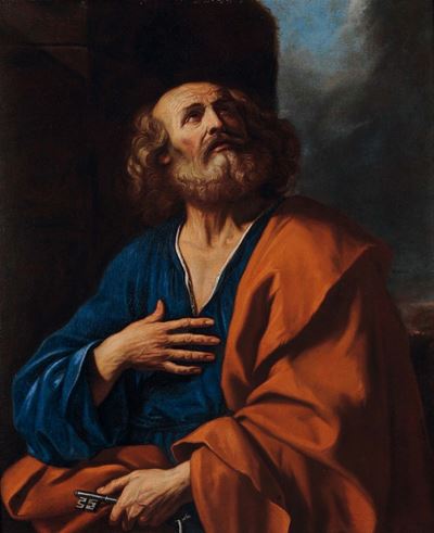 Giovan Battista Barbieri Detto il Guercino (cento 1591 - Bologna 1666)san Pietro