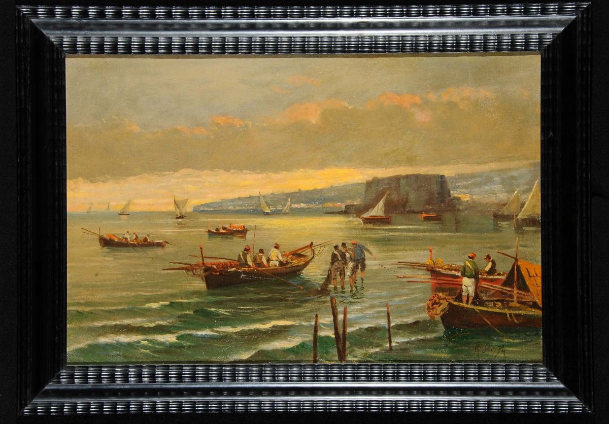Raimondo Scoppa (1820-1890)golfo di Napoli