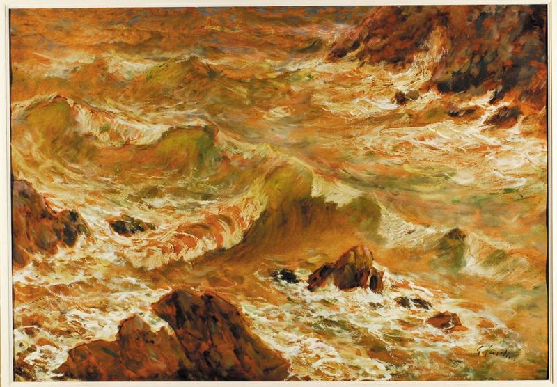 Giuseppe Caselli (1893-1976) Mareggiata  - Asta Dipinti del XIX e XX secolo - II - Cambi Casa d'Aste