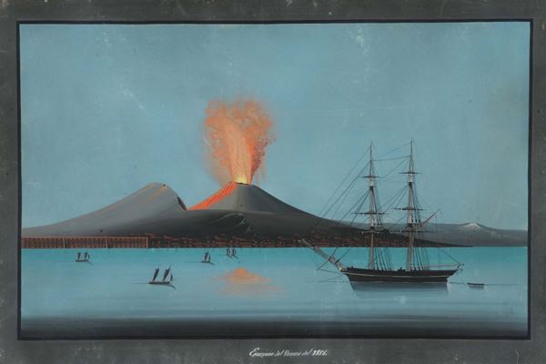 Anonimo del XIX secolo Eruzione del Vesuvio, 1856