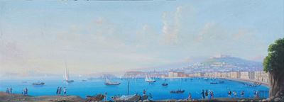 Anonimo del XIX Secoloveduta del Golfo di Napoli