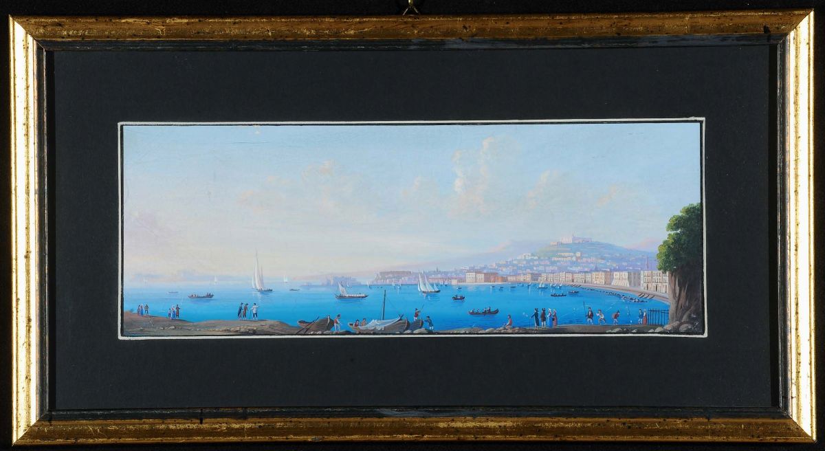 Anonimo del XIX Secoloveduta del Golfo di Napoli