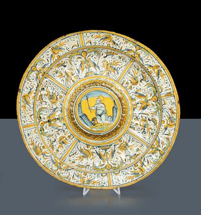 Piatto in Maiolica, Deruta XVII Secolo