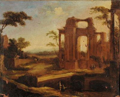 Scuola del XVIII Secolopaesaggio con Rovinepaesaggio con Rovine
