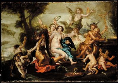 Scuola Fiamminga del XVIII Secolotrionfo degli dei