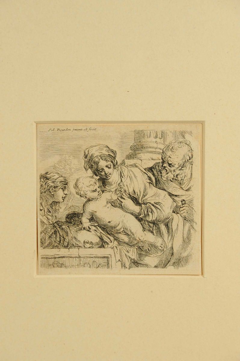 Sebastien Bourdon (1616-1671) Sacra Famiglia  - Auction Antiques and Old Masters - Cambi Casa d'Aste