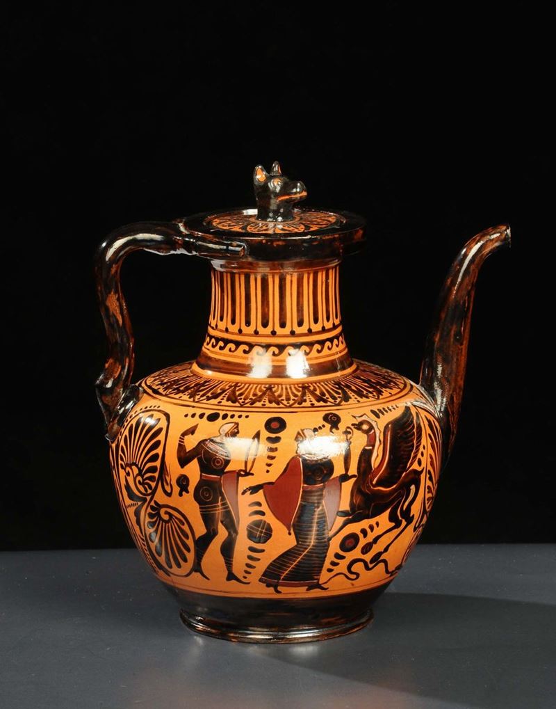 Grande caffettiera tipo Giustiniani, XIX secolo  - Auction Antiquariato, Argenti e Dipinti Antichi - Cambi Casa d'Aste