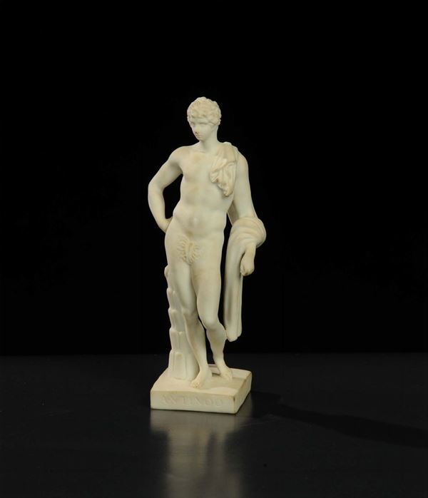 Scultura in biscuit raffigurante Antinoo, Napoli XVIII-XIX secolo