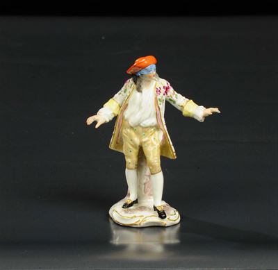 Figura in Porcellana Raffigurante Maschera, Samson XIX Secolo