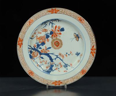 Grande Piatto Imari in Porcellana, Cina