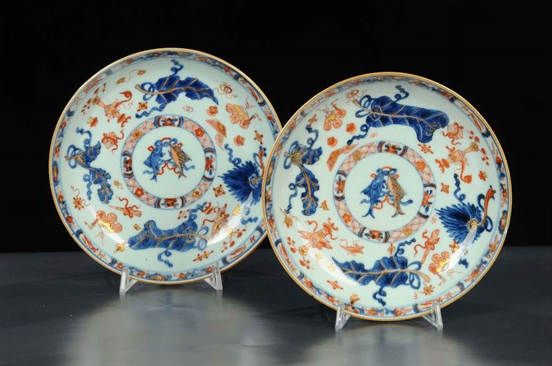 Coppia di piatti in porcellana, Cina  - Asta Arte Orientale - Cambi Casa d'Aste