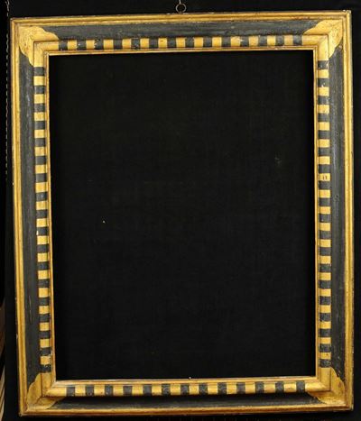 Cornice in Legno Dorato e Laccato, XVIII Secolo