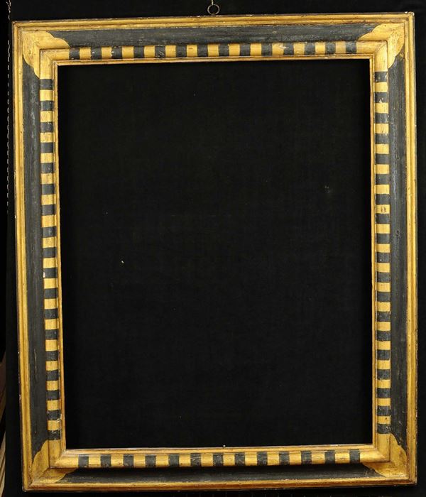 Cornice in legno dorato e laccato, XVIII secolo