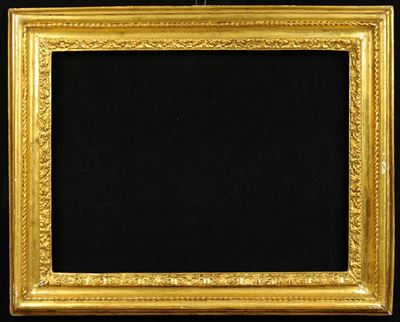 Cornice in Legno Dorato con Angoli Decorati a Pastiglia, XIX Secolo
