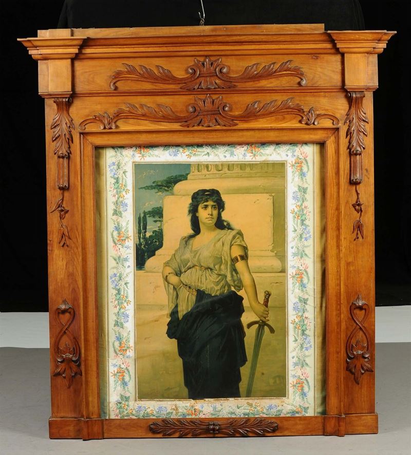 Cornice in legno con fregi intagliati, XX secolo  - Auction OnLine Auction 01-2012 - Cambi Casa d'Aste