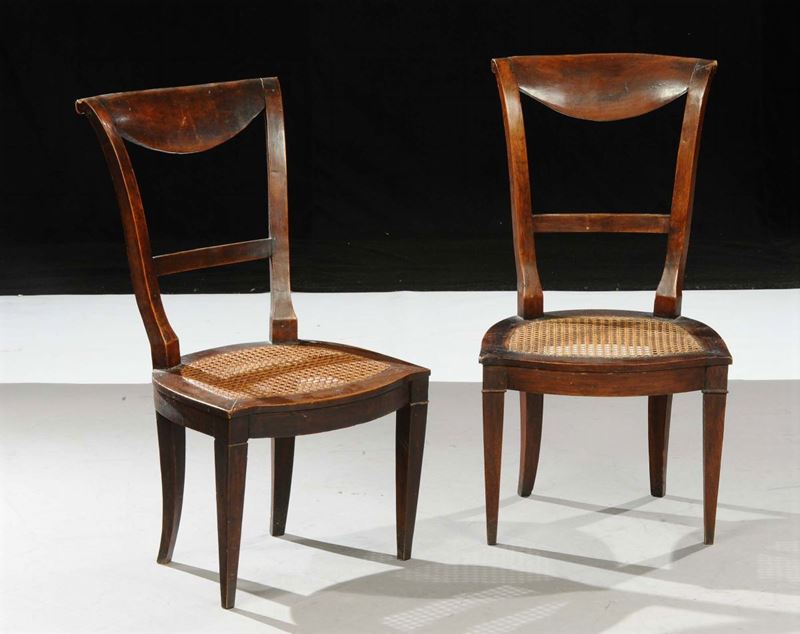 Coppia di sedie Direttorio  - Asta Antiquariato, Argenti e Dipinti Antichi - Cambi Casa d'Aste
