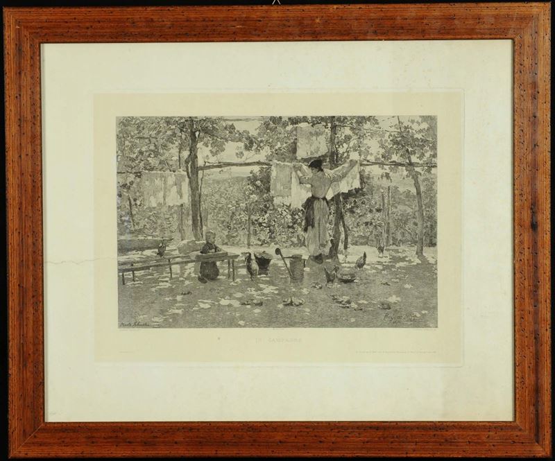 Leonardo Bazzaro, da In Campagna  - Asta Antiquariato, Argenti e Dipinti Antichi - Cambi Casa d'Aste