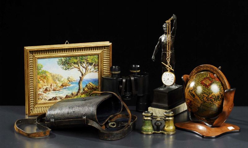 Lotto misto di oggetti ed un quadretto  - Auction Antiquariato, Argenti e Dipinti Antichi - Cambi Casa d'Aste