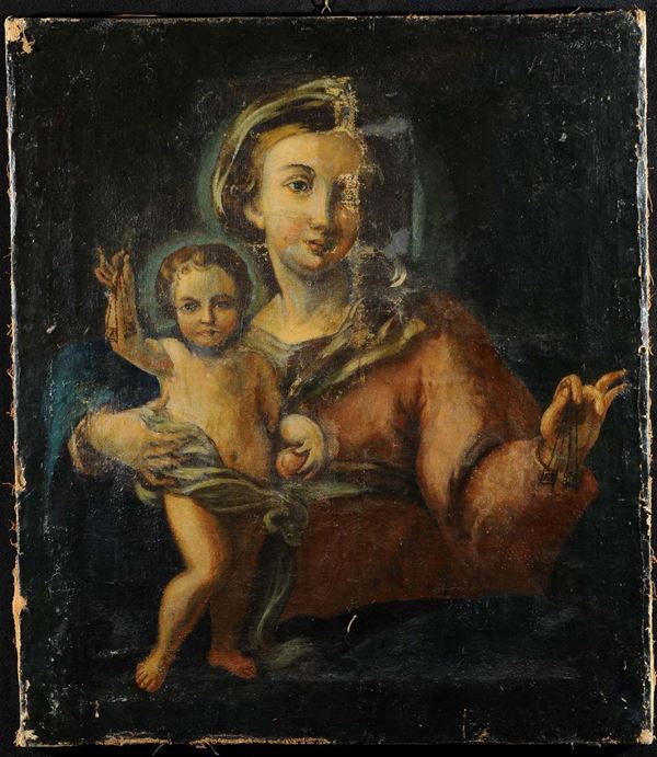 Scuola del XVIII secolo Madonna col Bambino